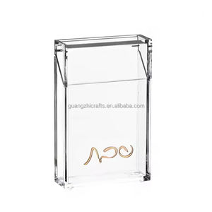 Blanco Lucite Acrílico Match Box Acrílico Match Holder Con Flip Open Cover - Product Image 4