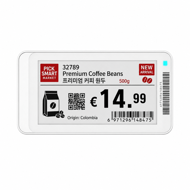 Hot Selling Picksmart BLE 2.9 Inch White Color Screen Electronic Shelf Label Digital E Paper Multi-color Display