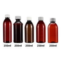 Échantillon gratuit de vente flash pour différentes capacités 30ml 50ml 100ml nouvelle bouteille de sirop en plastique ambré d'érable