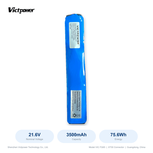 Batterie Li-ion 21,6V 3500mAh 6S1P 18650 pour trottinette électrique, prise XT30 10A 75,6Wh 300+ cycles, personnalisable OEM - Product Image 1