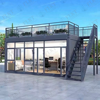Maison conteneur FLKT en kit avec cuisine compacte et placards, maison préfabriquée modulaire en conteneur maritime, villa