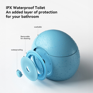 Nouvelle tendance, toilette intelligente intégrée en céramique, forme d'œuf créative, couleurs personnalisables, contrôle du son de la musique, automatique et intelligente - Product Image 2