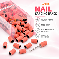 Bandes de ponçage pour ongles OEM mini 3,1 mm, grains 80, 120, 180, 240, couleur et emballage personnalisés avec logo pour ponceuse à ongles