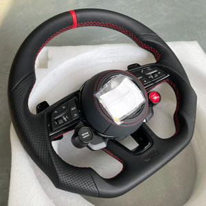 Volant en cuir perforé à bas <span class=keywords><strong>prix</strong></span> avec bouton de démarrage pour <span class=keywords><strong>Audi</strong></span> B8.5 <span class=keywords><strong>S4</strong></span> S5 RS5 RS6 Q5 Q7 A3 S3, compatible avec les modèles A8 A1 A6 A7 A4 RS4 RS7 - Product Image 6