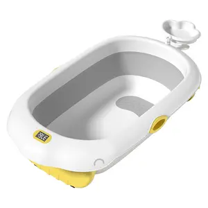 Foldable Baby And Newborn Products Bath Tub With Temperature For Children's Household Use