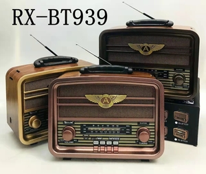 Radio Retro Portátil AM/<span class=keywords><strong>FM</strong></span>/SW de <span class=keywords><strong>3</strong></span> Bandas con Altavoz Inalámbrico, Reproductor de Tarjetas USB TF/SD, Linterna, Material Plástico - Product Image 2