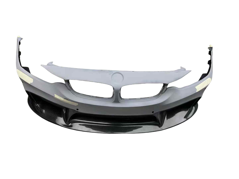Car Bodykit for BMW F80 F82 M3 M4 3D Semi Carbon Fiber Front Bumper ...
