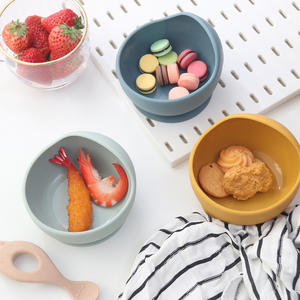 Bol en silicone pour bébé en forme d'escargot de dessin animé assiette à dîner pratique avec ventouse pour enfants ensemble de service de nourriture pour maman et bébé - Product Image 5