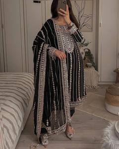 คอลเลกชันอินเทรนด์สตรีผ้าฝ้ายแฟนซี 3 ชิ้นอินเทรนด์ Kurta ชุด Kurta กางเกงชุด Dupatta สําหรับงานแต่งงานและปาร์ตี้สวมใส่ - Product Image 4