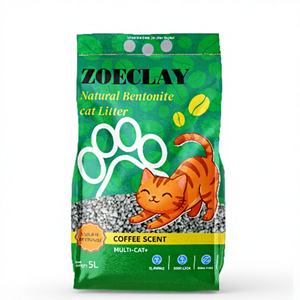 ZOECLAY Bentonite Kattenbakvulling 5KG - Snelklonterende, geurcontrole, weinig stof (99% stofvrij), zeer absorberend voor eenvoudige reiniging - Product Image 1