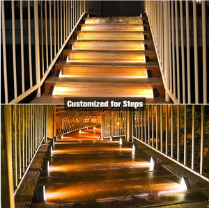 Outdoor <strong>Solar</strong> Step/Stair <strong>Light</strong> IP67 Waterproof LED 80 Lumens <strong>Deck</strong> &amp; Outdoor Step <strong>Lights</strong> for Front Porch Patio - Product Image 2