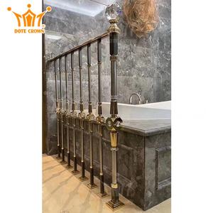 <span class=keywords><strong>Ringhiere</strong></span> decorative in stile moderno con sfere di cristallo <span class=keywords><strong>ringhiere</strong></span> per scale rotanti per ville squisite di fascia alta - Product Image 3