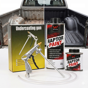 Peinture polyuréthane 2K anti-rayures Raptor : Revêtement texturé haute résistance aux chocs pour benne de camion et véhicules tout-terrain - Product Image 1