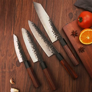 Nhật Bản Đầu Bếp Dao Đặt 3 Lớp 9cr18mov Thép Không Gỉ W/<span class=keywords><strong>Octagon</strong></span> Xử Lý Và Khối Giữ Bằng Gỗ Cho 4 Mảnh Dao Nhà Bếp Thiết Lập - Product Image 5