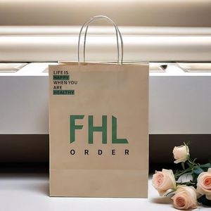 Bolsas de Papel Kraft para Regalo de Perfume con Logotipo Personalizado, con Asas, Duraderas, Ecológicas, para Promoción y Supermercado, Diseño de Lujo 2026 - Product Image 4