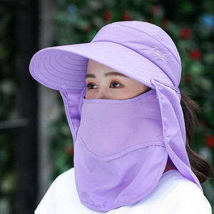 ZG été soleil UV protéger cyclisme grand chapeau seau à bords avec rabat de cou extérieur protéger casquette visage - Product Image 4