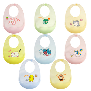 Bavoirs en silicone pour bébés à motifs d'animaux mignons pour manger Bavoirs minces et imperméables pour l'alimentation des tout-petits Bavoirs réglables en silicone sans BPA - Product Image 4