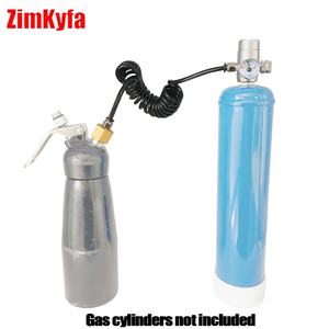 Cargadores de crema batida con línea de manguera en espiral con rosca M11*1 para tanque de NO2 a rosca M22 para tarro de crema - Product Image 4