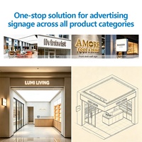 Letras acrílicas personalizadas para logotipo de empresa y letreros de recepción, letreros para salón, solución integral para proyectos de letreros comerciales con caja de luz.