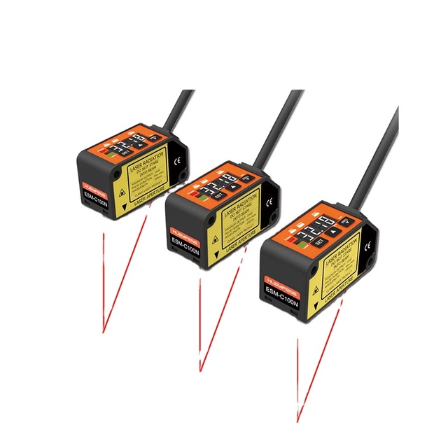 HUAYIFENG DC12~24V 400 mm distance output analog voltage and current output  NPN PNP micro laser displacement sensor