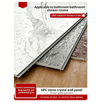 Panneau mural de douche SPC à prix de gros, aspect carrelage étanche, emboîtable 1200x600, export en vrac vers les marchés étrangers