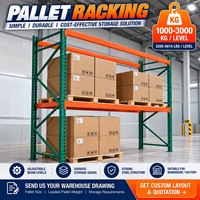 Rayonnages en acier industriels pour le stockage de marchandises lourdes avec une capacité de 1000 à 3000 kg par niveau