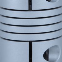 Connecteur d'axe de moteur pas à pas à vis de serrage sans jeu, monobloc, à ressort, pour accouplement de poutre en aluminium à coupe spirale