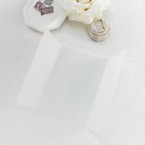 Chaquetas de vitela translúcidas en blanco de alta calidad, elegancia de lujo, haga que sus invitaciones de boda se destaquen - Product Image 1