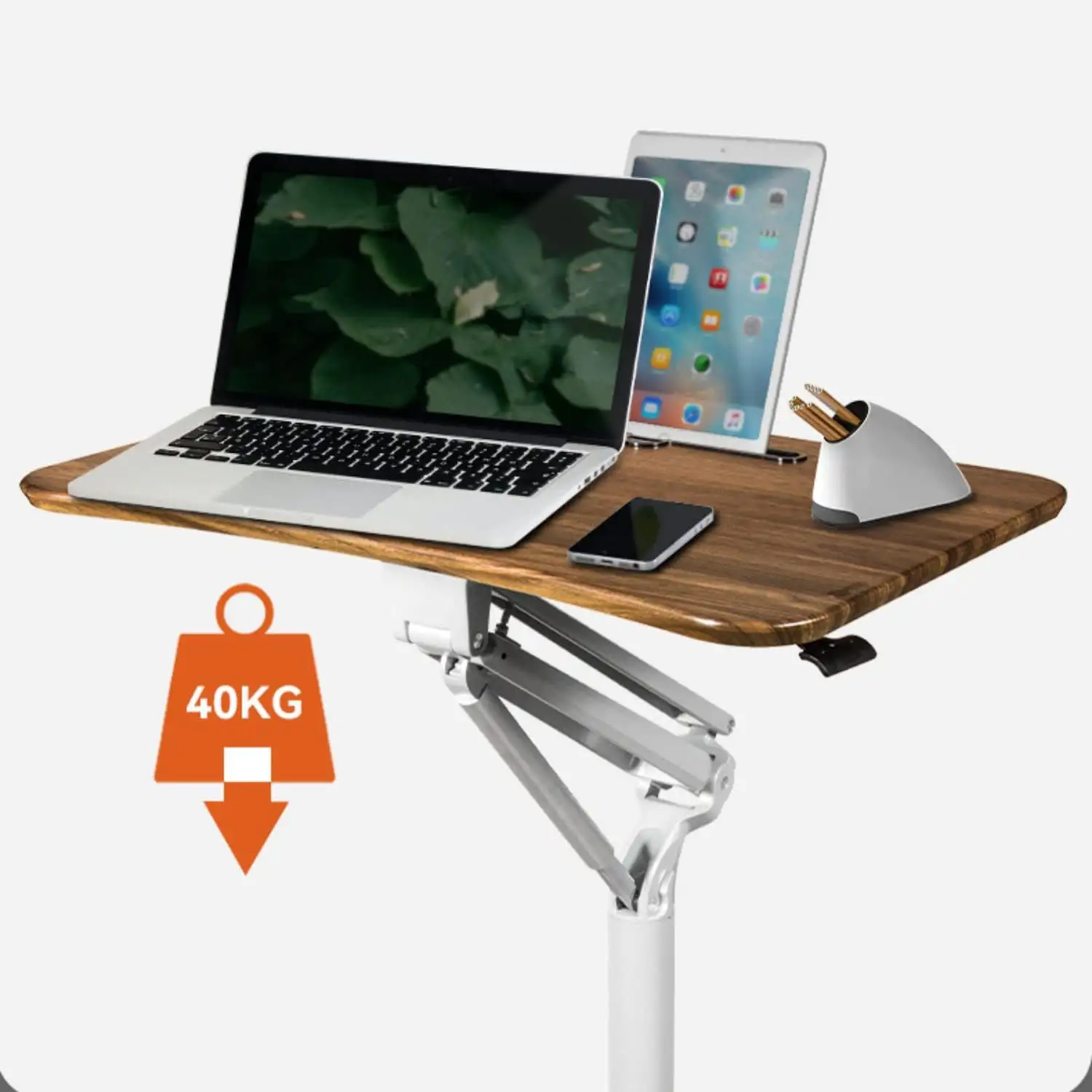 Thuis En Kantoor Gebruikte Pneumatische Heigh Mobiele Laptop Bureaukar Stand Met Verstelbare Tafel