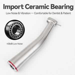 Manipolo Chirurgico Dentale X95 X95L in Acciaio Inox a Bassa Velocità con Fibra Ottica LED Contrangolo 1:5 4 Fori a Pressione - Product Image 4