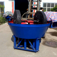 Mesin Penggiling Wet Pan Mill Model 1600 untuk Penambangan Emas 1-2TPH Dengan Tingkat Pemulihan 95%