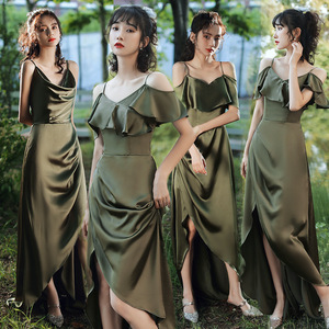 Dames personnalisées <span class=keywords><strong>robe</strong></span> de soirée longue mariage invités <span class=keywords><strong>robe</strong></span> de bal Simple violet <span class=keywords><strong>Satin</strong></span> robes de demoiselles <span class=keywords><strong>d</strong></span>'<span class=keywords><strong>honneur</strong></span> - Product Image 6