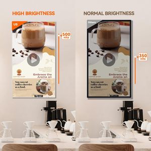Écran d'affichage numérique 4K UHD de 21,5 à 100 pouces, brillant, mural, pour menu de restaurant, écran publicitaire, garantie 1 an - Product Image 4
