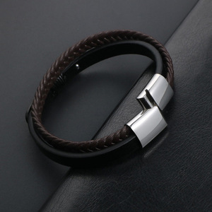 Pulsera trenzada de acero de titanio estilo Harajuku, multicapa con hebilla de Metal, regalo Unisex, joyería CE548 - Product Image 2