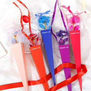 Ramo de Regalo Creativo para el Día de San Valentín, Día del Maestro, Día Festivo, Caja de Regalo con Rosa de Papel Dorado, Ramo Artificial Estilo Instagram - Product Image 2