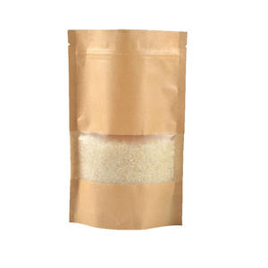 250 Gam 100 Gam Snack/Trà/Cà Phê/Gạo Thực Phẩm Lớp Ziplock Stand Up Pouch Kraft Bao Bì Túi Giấy Với Cửa Sổ - Product Image 6