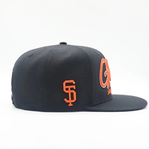 Wholesale Custom 6 Panel 3D Embroidery Waterproof Sporty <b>Flat</b> Brim Basketball Snapback Baseball <b>Caps</b> for <b>Men</b> - Product Image 4