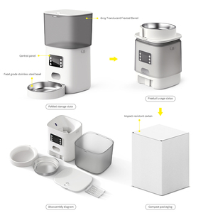 Tự Động Cat <span class=keywords><strong>Feeder</strong></span> WiFi Cho Phép Con Chó Thông Minh Pet Thực Phẩm Dispenser Pet Trung Chuyển Tuya Ứng Dụng Điều Khiển Cho Vừa Và Nhỏ Vật Nuôi Con Chó Con Mèo Con - Product Image 3