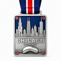 Médaille de récompense sportive personnalisée en alliage de zinc moulé sous pression, durable et de précision, plaquée argent, émail souple, impression UV, précision des couleurs Pantone
