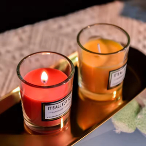<b>Big</b> Luxury Branded Perfumed Essential Oil 100% Soy Wax Glass <b>Jar</b> Spa Candle perfumed essential oil candle <b>jar</b> - Product Image 3