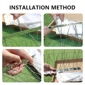 Punte per uccelli in acciaio inossidabile punte per piccioni pesanti per recinzione tetto facile installazione punte Anti appoggi - Product Image 2