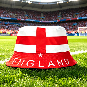 Sombrero <span class=keywords><strong>de</strong></span> Pescador con la Cruz <span class=keywords><strong>de</strong></span> San Jorge <span class=keywords><strong>de</strong></span> Inglaterra, Unisex, <span class=keywords><strong>Gorra</strong></span> <span class=keywords><strong>de</strong></span> Fanático del Fútbol, Copa Mundial, Eurocopa - Product Image 2