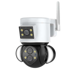 Nouvelle caméra IP CCTV à double capteur 4MP, caméra de sécurité PTZ étanche pour extérieur, avec surveillance WIFI, éclairage de rue - Product Image 1