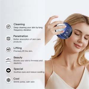 Instrumento de belleza de fotones de melocotón de mano Dispositivo de enfriamiento facial para estiramiento de la piel y tecnología de estiramiento facial antienvejecimiento - Product Image 5