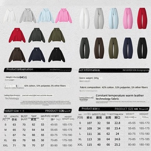 Conjunto Deportivo de 2 Piezas para <span class=keywords><strong>Hombre</strong></span>, Sudadera con Cierre y Forro Polar Grueso, Estilo Urbano Americano, Invierno, Logotipo Personalizado, Venta al Por Mayor - Product Image 4