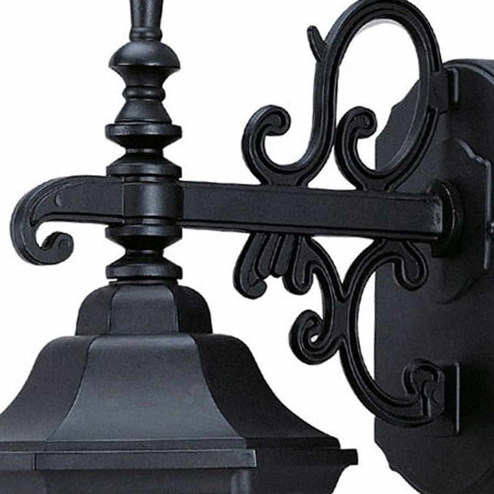 HMS Petite Matte Black Domed Hanging Glass Lantern Elegant Wall Light Design