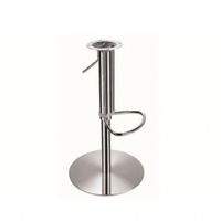 WEKIS Date Populaire En Acier Inoxydable Unique Barre Métallique Hauteur Verre Rond Plateau En Verre Hauteur Réglable Bases De Table pour Plateau En Verre