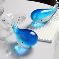 Cadeaux en cristal lumineux, artisanat fait main, animaux marins en verre, baleine, décoration de table, cadeau de mariage, cadeaux de fête, modèle animal