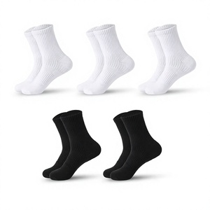 Calcetines de Compresión Negros para Hombre, Transpirables, de Algodón, con Técnica de Tejido Especial para Trabajo, Actividades al Aire Libre y Senderismo - Product Image 1