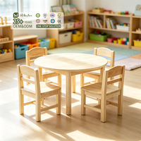 Ensemble de table en bois moderne Hikeylove Reggio pour l'école maternelle, la maternelle, la garderie - Salle d'apprentissage sensoriel et d'éveil pour tout-petits